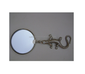 กระจกพกพาขนาดเล็กแบบมือถือ,กระจกโลหะขนาดเล็กแบบพกพาสำหรับเดินทางสะดวก - Product Image 1