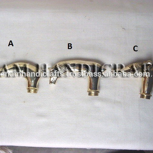 Bastón de madera para caminar, bastón de paraguas, manijas hechas de latón - Product Image 5