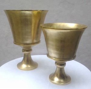 Décoration de maison et de jardin de luxe Vase en cristal Vase à fleurs de mariage en aluminium pour table pour mariages et décorations pour la maison - Product Image 5