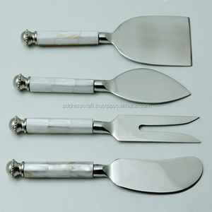 Juego de herramientas de corte de queso de cocina de acero inoxidable de 4 piezas de alta calidad, cubiertos de Metal, mango de perla Madre, utensilios de cocina elegantes - Product Image 6