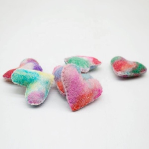 FCS-066 de corazón de respetuoso del medio ambiente de lana de Nueva Zelanda decoraciones de Navidad y la artesanía fieltro mujeres artesano de Nepal - Product Image 5