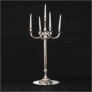 Candelabros de aluminio de gran diseño, candelabros metálicos de varios tamaños para decoración de bodas en el hogar, centros de mesa - Product Image 2