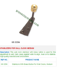 GREEN STRAS SA PVT LTD Medium GS 2236 Stabilisateurs en acier inoxydable pour horloge murale et outils de bijouterie - Product Image 2