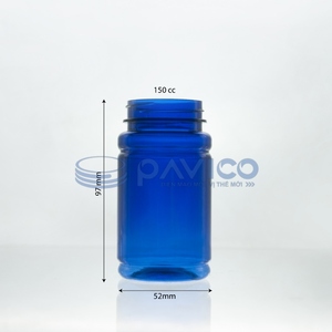 150cc-45มม.-28กรัมแคปซูลยาสีฟ้าขวดพลาสติกยาขวด PET พลาสติกสีฟ้า/สีที่กำหนดเอง - Product Image 1