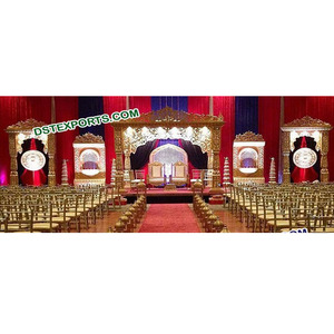 Rajwada mariage Mandap Style traditionnel mariage indien FRP Mandap Design moderne décor indien Jodha Akbar Mandap ensemble australie - Product Image 1