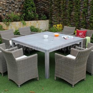 Juego de comedor de mimbre de nuevo diseño 2019, muebles de exterior de bambú de calidad, hoteles, apartamentos, muebles de jardín antiguos con estilo, Año Nuevo - Product Image 1