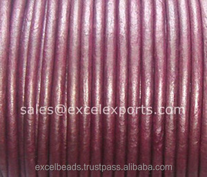 Cordones de cuero genuino hechos a mano en 100 + colores Tamaños 1mm-5mm para hallazgos y componentes de joyería - Product Image 4