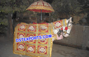 Costume de cheval motif paon, 1 pièce, décoration de mariage, tenue cheval fantaisie, fabrication de décoration - Product Image 4