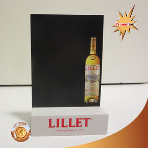 Support de panneau de menu de table en bois avec support de panneau de menu de tableau noir - Product Image 2