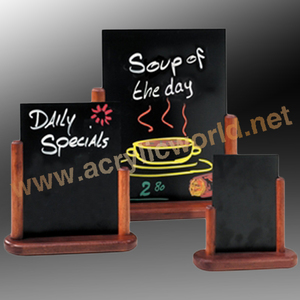 Support de base de menu en bois de conception créative/base en bois avec support de signe de menu en acrylique - Product Image 4