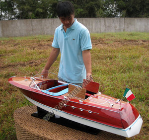 RIVA TRITONE X-LARGE HANDICRAFT MODEL <b>BOAT</b>-Painted Nautical Wooden Model Europe Business <b>Gift</b> - Product Image 1