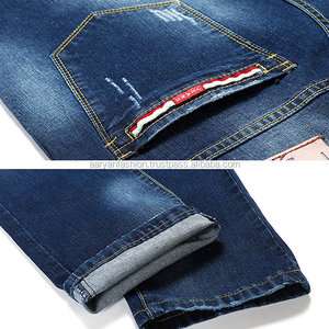 กางเกงยีนส์ขาตรงของผู้ชายผ้า98% 2% สแปนเด็กซ์เฮฟวี่เวทสลิมผ้าเดนิมสไตล์ลำลองสั่งทำได้ - Product Image 4