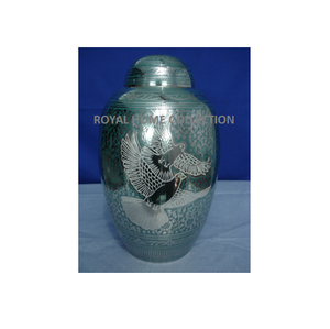 Gran oferta, urna de cremación para adultos humanos de latón personalizada moderna, urna de cremación funeraria blanca con grabado personalizado, recuerdo de cenizas funerarias - Product Image 3