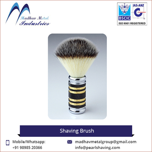 แปรงโกนขนสังเคราะห์สำหรับผู้ชายด้ามจับโลหะแบบมืออาชีพ - Product Image 6