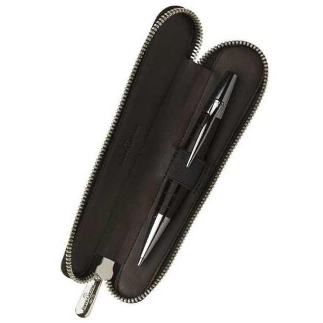 Wholesale Unique Design Leather Zipper Pen and Pencil Cases Hot Selling Office Accessory