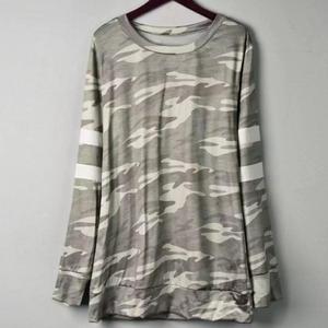 Camisas atléticas de manga larga para mujer, de secado rápido y transpirables, ligeras, para correr, deportes, estampado de camuflaje, ropa informal, cuello redondo, Bangladesh - Product Image 2