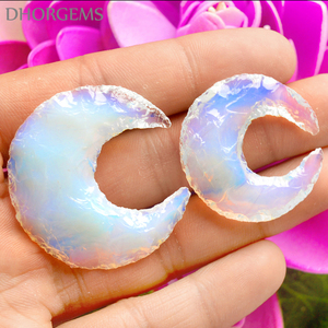 Opalite natural Luna Talla Piedra Opalite Crescent Piedra preciosa Cristal Opalite Mayorista para encantos - Product Image 5