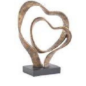 Escultura de decoración de lujo en forma de corazón, escultura de mármol de Metal de calidad Premium para el hogar, accesorios de sala de estar a buen precio - Product Image 1