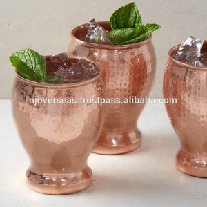 Copa de Julep de cobre pesado de 16 Oz de alta calidad, ecológica para barra de menta pura certificada, accesorios para bebidas - Product Image 5