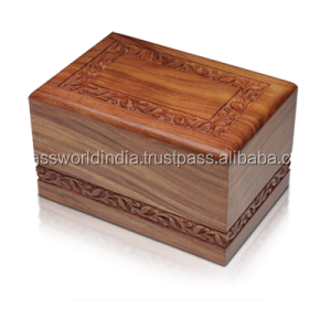 American Style Wooden Urn by Brassworld India - Product Image 2
