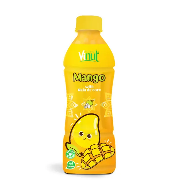 330ml VINUT Flasche Mangos aft mit Nata de Coco Fruchtsaft pumpe Kunden spezifisches Etikett Ausgeglichener Blutdruck Großhändler