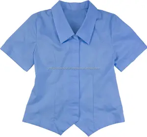 도매 하늘색 소녀 블라우스 고등학교 유니폼