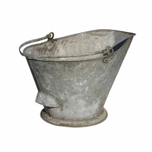 Solid Round Galvanized Coal Bucket Premium Quality Metal Coal Bucket Coal Bucket Household Cleaning Tools Base - Product Image 4