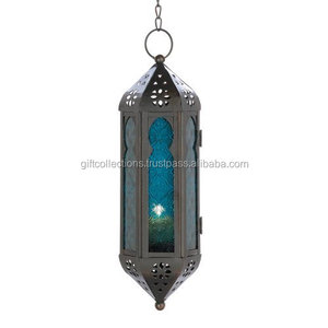 Accessoires de décoration de Ramadan de qualité Standard, lanterne de bougie intérieure décorative suspendue en fer disponible auprès de l'exportation indien - Product Image 1