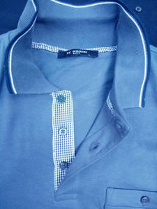 Polo de algodón para hombre para adultos Diseño de contraste para la temporada de primavera Hecho en stock de ropa de Bangladesh - Product Image 2