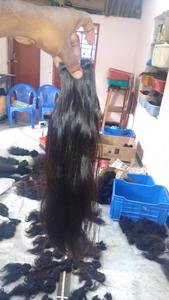 Cheveux bruts à double trame de bonne qualité Extension de cheveux humains vierges la plus vendue. Extension de cheveux humains bruts naturels - Product Image 3