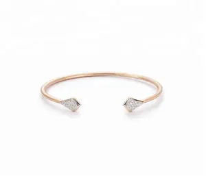 Tendance Open Cuff CZ Clouté Bracelet Accessoires pour Femmes Filles Derniers Bijoux De Haute Qualité