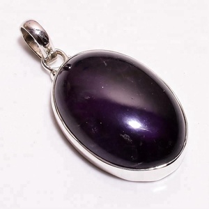 Fine Bezel Purple Amethyst Pendant 925 Sterling Silver Jewelry Bulk Wholesale Fine Silver Pendants Manufacturer Exporters - Product Image 3