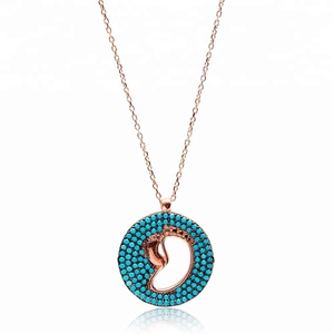 Bebé y madre diseño encanto colgante forma turca venta al por mayor hecho a mano 925 joyería de plata esterlina - Product Image 1