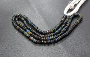 Cuentas de piedras preciosas sueltas con forma redonda de ópalo negro etíope, fabricación de joyas naturales de buena calidad - Product Image 5