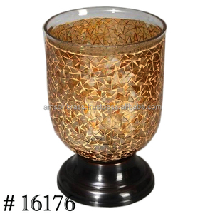 ชุดเชิงเทียนโมเสคพร้อมโคมไฟและขวดโหลใส่เทียนชุดแก้ว3ชิ้น - Product Image 3