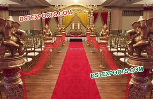 Boda India Elegante Dhanush Mandap Boda real Fibra tallada Shaadi Mandap Boda India Mandaps Fabricante Exportador EE. UU. - Product Image 6