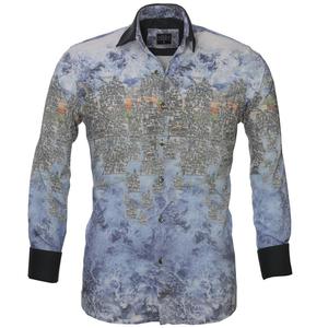 Chemise habillée manchette française bleu ciel Chemise de haute qualité - Product Image 1