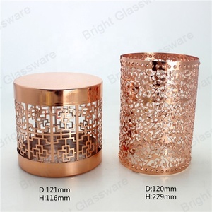 Farol Decorativo Cilíndrico de Metal Negro y Latón Antiguo <span class=keywords><strong>con</strong></span> Frasco de Vidrio - Product Image 4