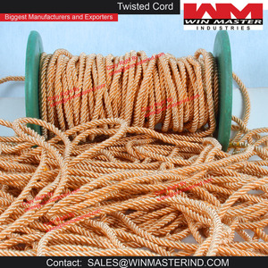 Cuerda trenzada de tamaño personalizado, cordón de dibujo multicolor, giro, hilo de cuerda de algodón 100% para uniformes formales - Product Image 4