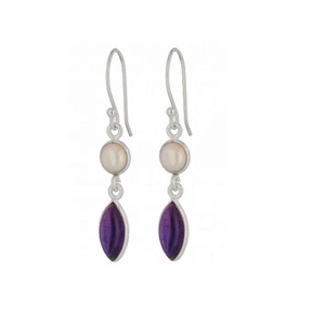Trend Fashion Amethyst Pearl Multi <b>Earring</b> Pure 925 Sterling Silver Jewelry <b>Earrings</b> for Women Fashion - Product Image 2