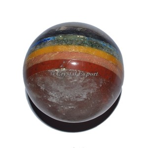 7 Chakra Bonded Gemstone <b>Ball</b> <b>Sphere</b> - Product Image 1