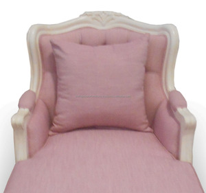 Furnitur: Furnitur Perancis, <span class=keywords><strong>Lounge</strong></span> <span class=keywords><strong>Chaise</strong></span> Merah Muda Cantik - Product Image 4