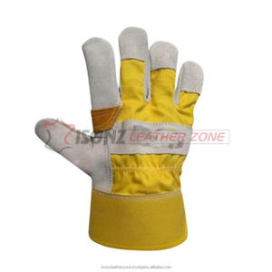 Guantes de Seguridad de Piel Dividida con Palma Reforzada, Duraderos, Antideslizantes/Anticorte, Guantes de Trabajo - Product Image 5