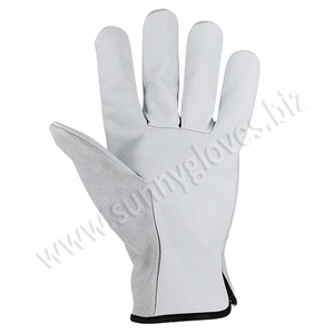 Guantes de trabajo de cuero de grano de vaca, con parte trasera de cuero partido - Product Image 6
