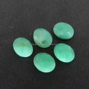 5個卸売ロットChrysoprase 10x8mm楕円形ブリオレット卸売メーカー