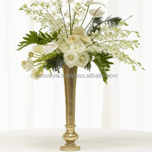 Tall Urn Metal Flower <b>Vase</b> - Product Image 1
