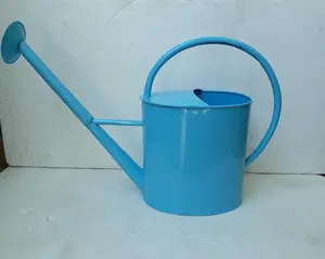 บัวรดน้ำในสวน,กระป๋องรดน้ำโลหะทาสีฟ้าสำหรับพืชสีเขียวในร่มสวนกระป๋องบัวรดน้ำสีฟ้า - Product Image 1