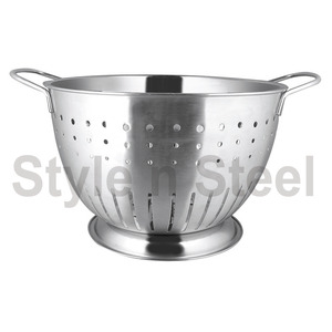 กระชอนสแตนเลสเกรดอาหารกระชอนแบบคลาสสิกพร้อมที่จับลวด - Product Image 1