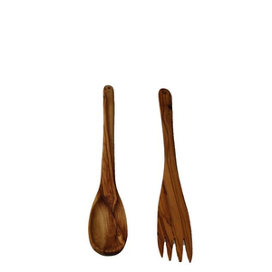 Ustensiles de service à salade en bois d'olivier faits à la main Outils de cuisine - Product Image 1