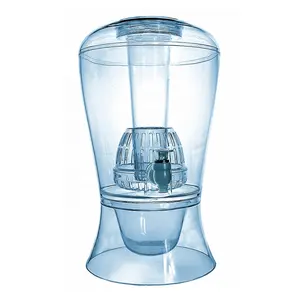 Clear Plastic PS Beverage Dispenser Base with Ice Core and Flavor Infuser